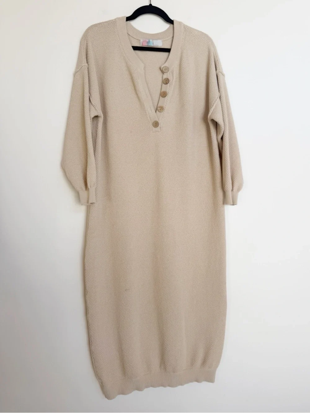 Free People Beach Hailee Sweater Dress in Au Lait Size Medium